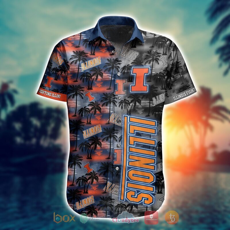 Illinois Fighting Illini Style NCAA Hawaiian shirt, Short 5