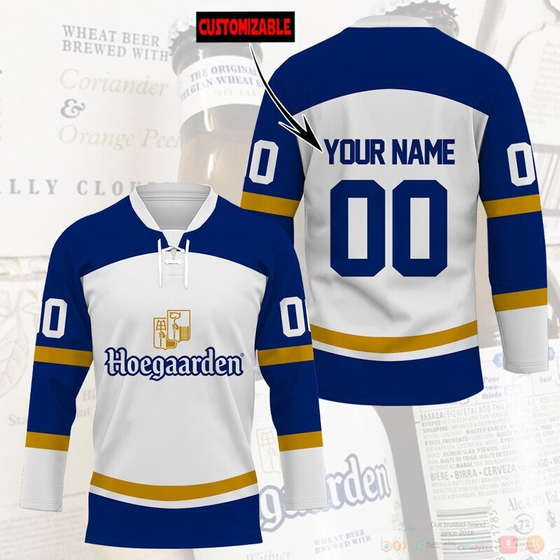 BEST Hoegaarden beer Custom name and number Hockey Jersey 2
