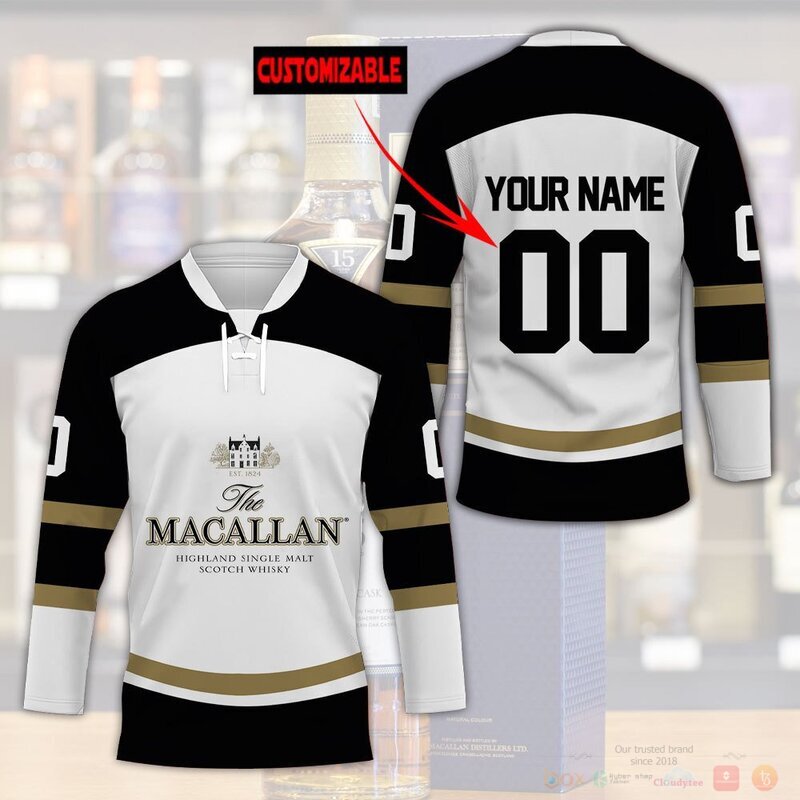 BEST Macallan Scotch Whisky Custom name and number Hockey Jersey 2