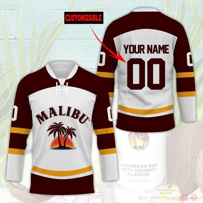 BEST Malibu Custom name and number Hockey Jersey 3