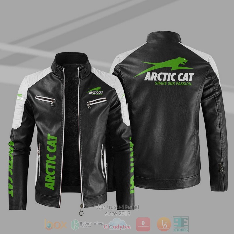 BEST Arctic Cat Share Our Passion Block PU Leather Jacket 10