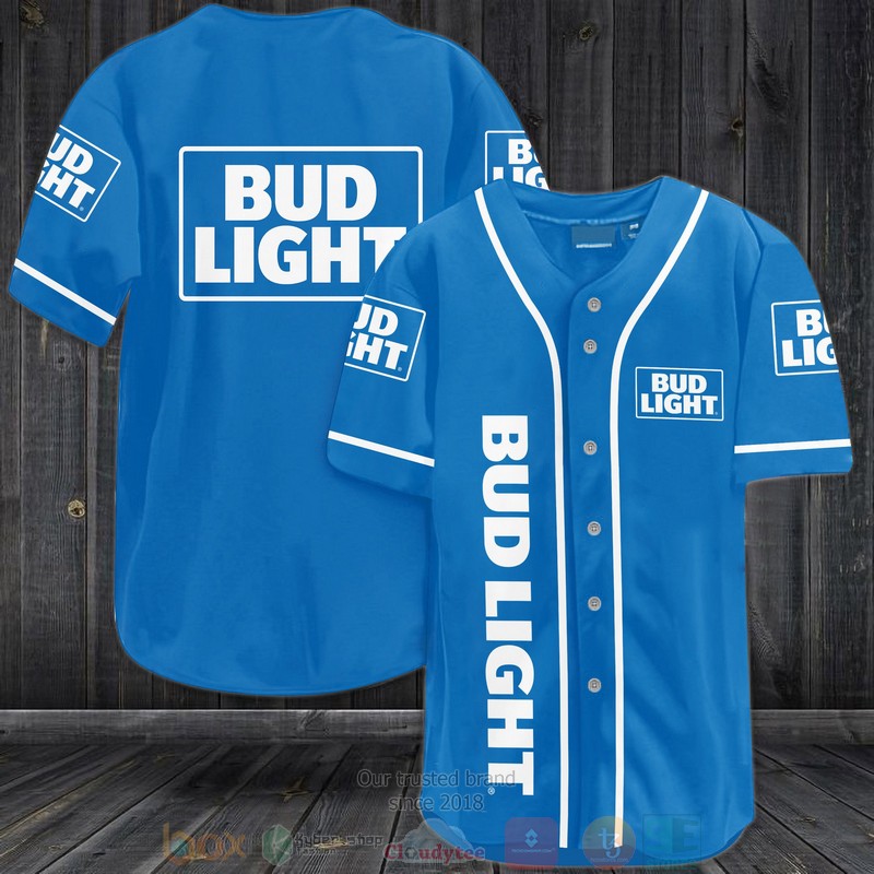 BEST Bud Light blue Baseball shirt 2