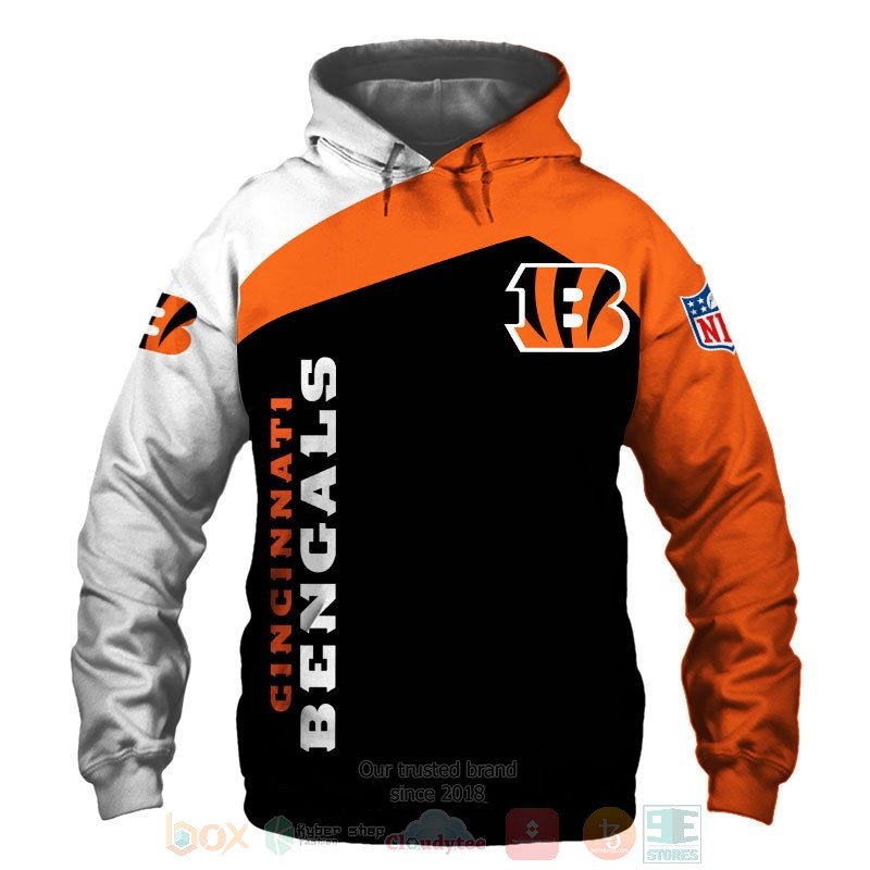 BEST Cincinnati Bengals NFL white orange black All Over Print 3D shirt, hoodie 48
