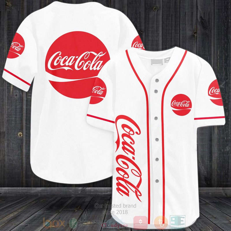 BEST Coca Cola white Baseball shirt 3