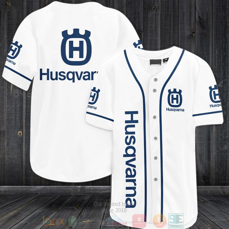 BEST Husqvarna white Baseball shirt 3