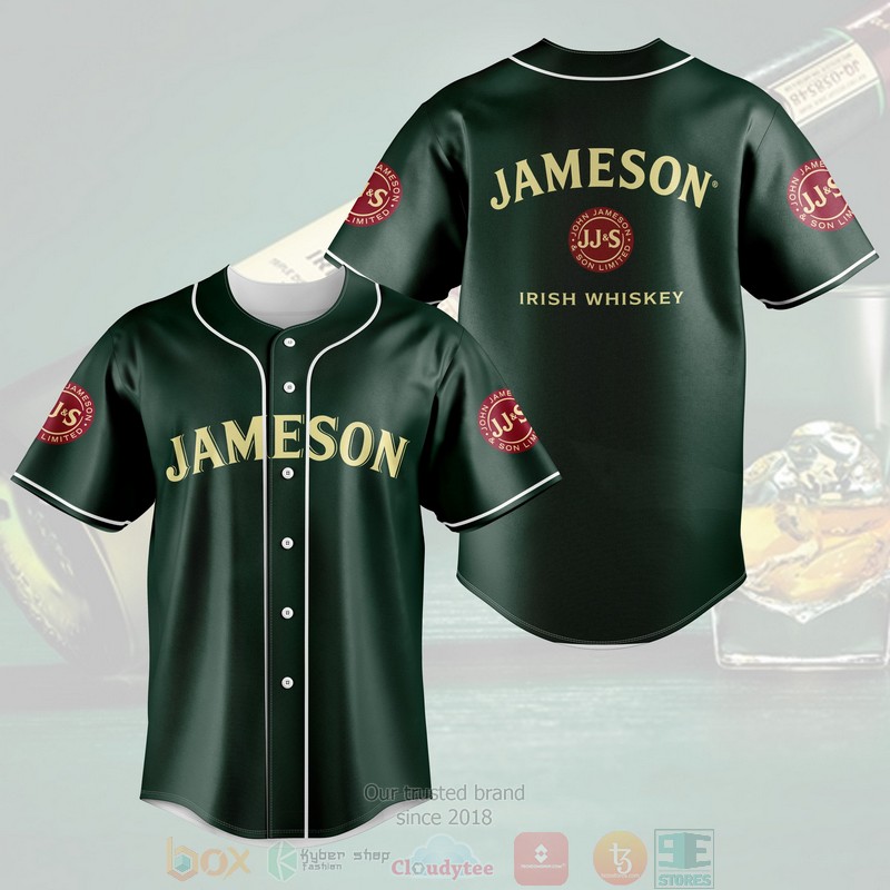 BEST Jameson Irish Whiskey dark green Baseball shirt 3