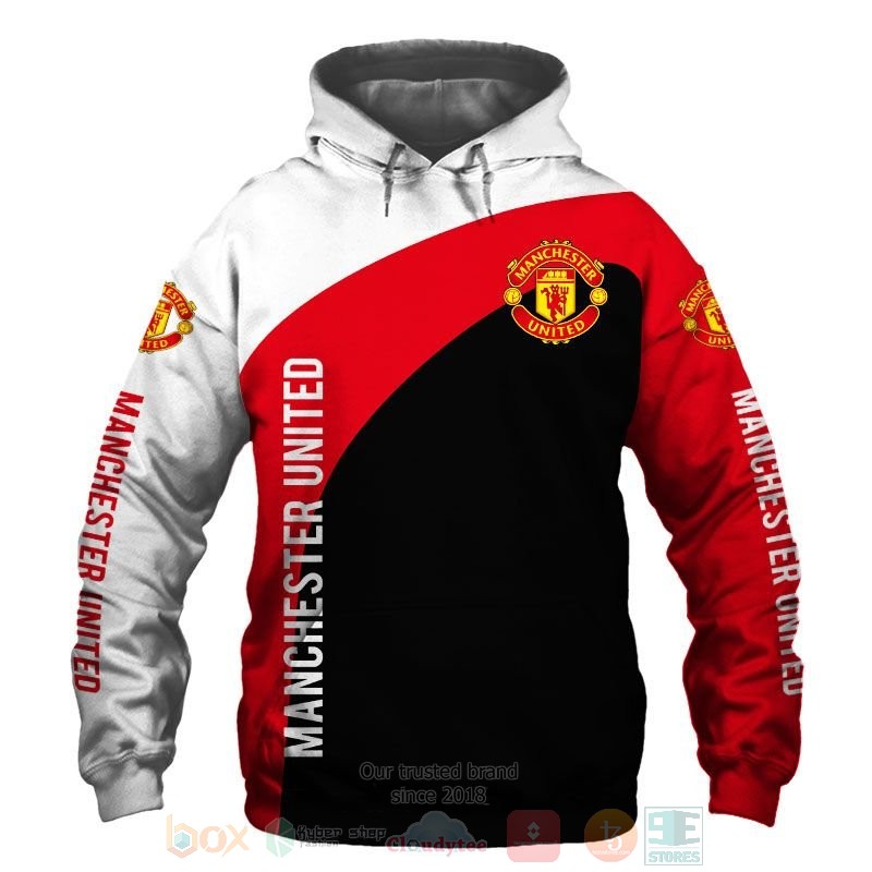 BEST Manchester United white red black All Over Print 3D shirt, hoodie 48