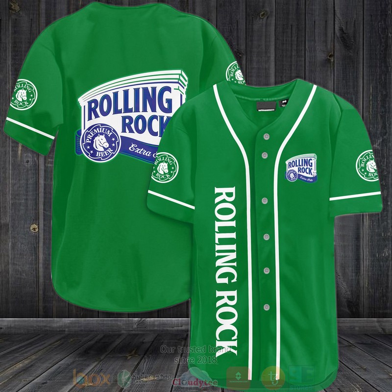 BEST Rolling Rock Extra Pale green Baseball shirt 3