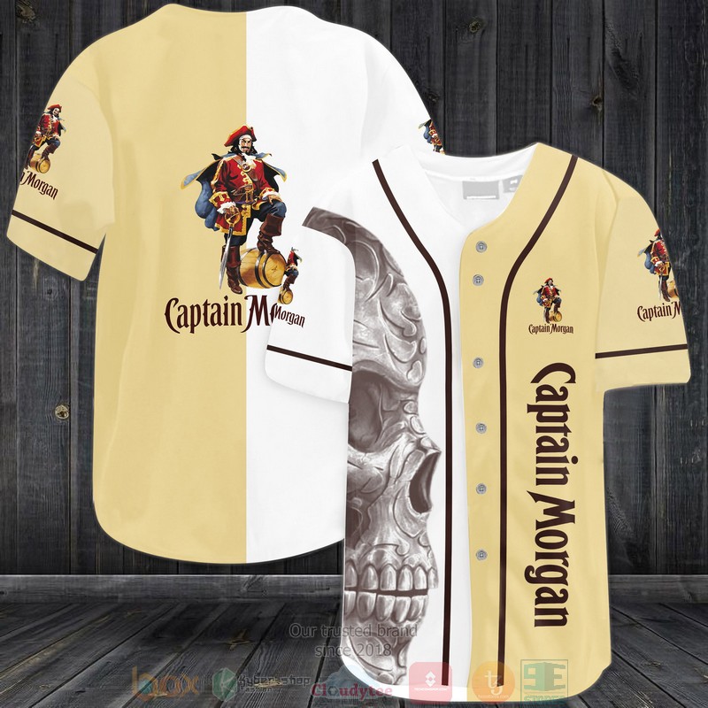 BEST Skull Captain Morgan Baseball shirt 2