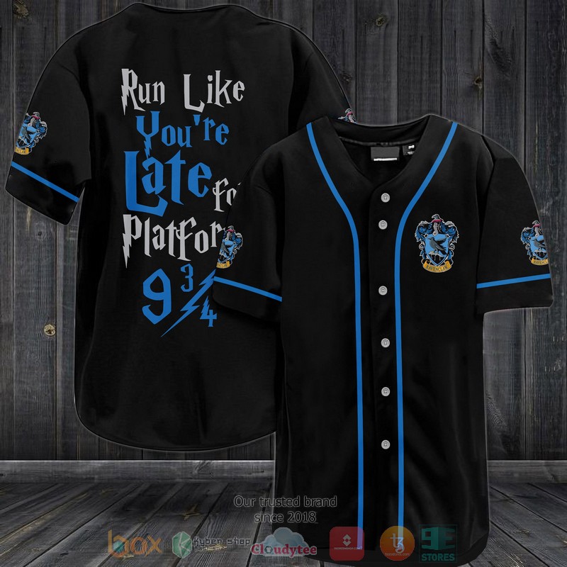 NEW Harry Potter Ravenclaw Run Like You're late for platform 9 34 Baseball shirt 3