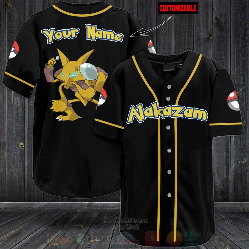 TOP Pokemon Alakazam Personalized Baseball-Shirt 2