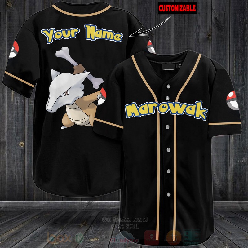 TOP Pokemon Marowak Personalized Baseball-Shirt 3