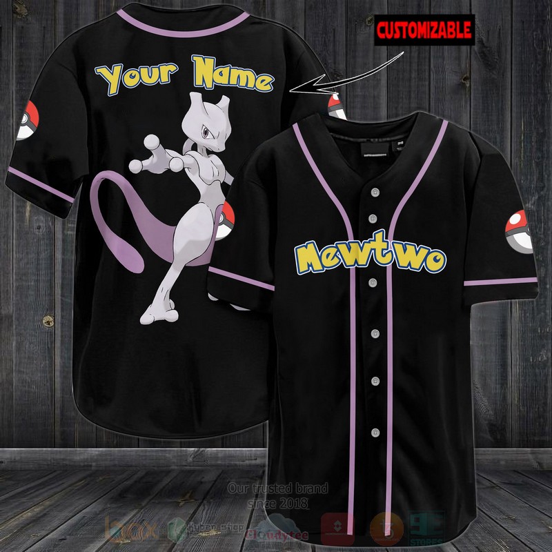 TOP Pokemon Mewtwo Personalized Baseball-Shirt 2
