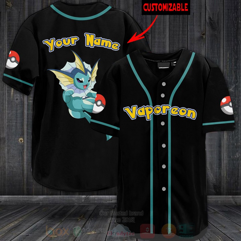 TOP Pokemon Vaporeon Personalized Baseball-Shirt 3