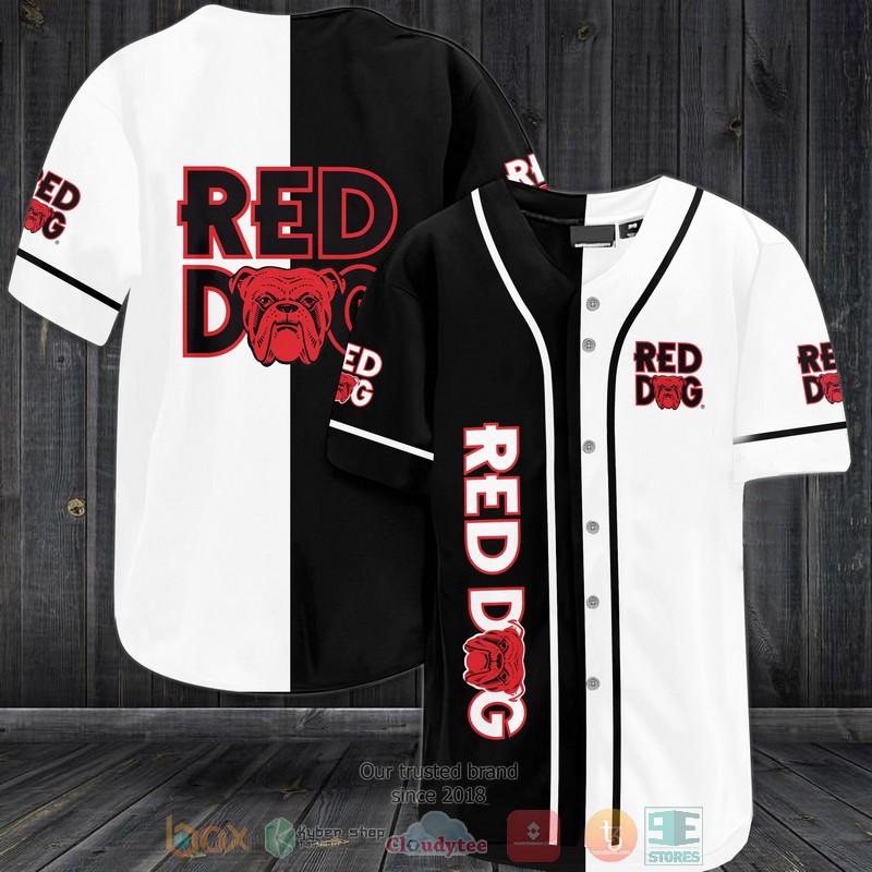 NEW Red Dog black white Baseball shirt 2