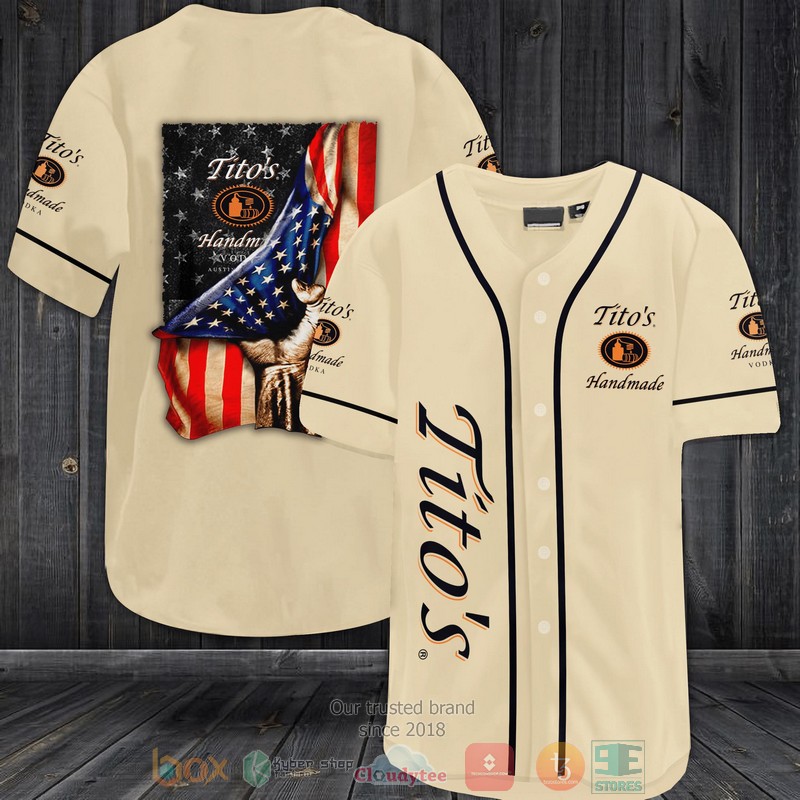 NEW Tito's Handmade Vodka America flag Baseball shirt 3