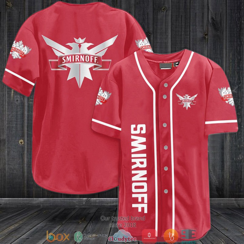 Vodka Smirnoff Red Jersey Baseball Shirt 5