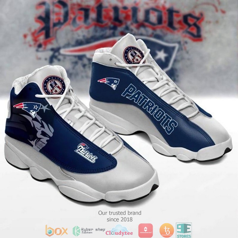 BEST New England Patriots Football NFL big logo Air Jordan 13 Sneaker 3