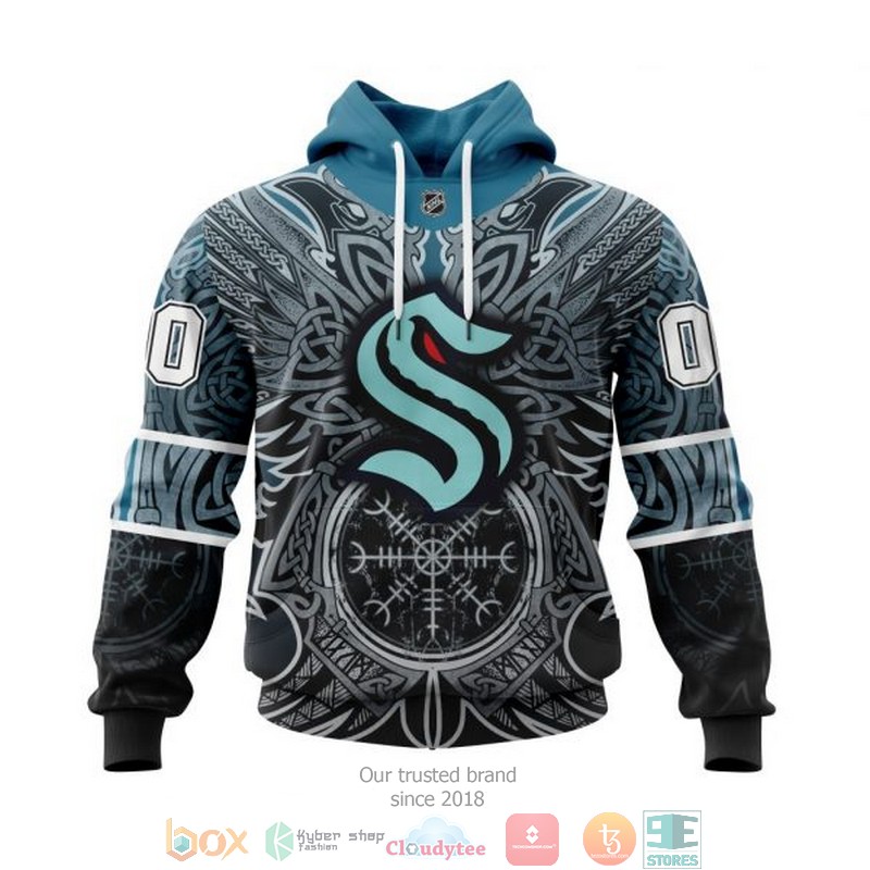 HOT Seattle Kraken NHL Norse Viking Symbols custom Personalized 3D shirt, hoodie 1