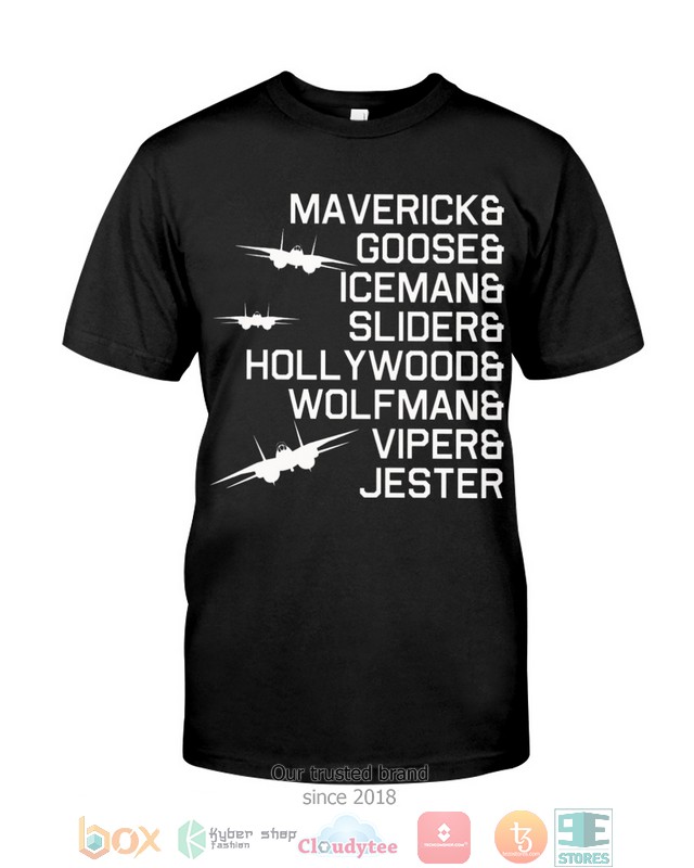 NEW Maverick Goose Iceman Slider Hollywood Wolfman Viper Jester shirt 12