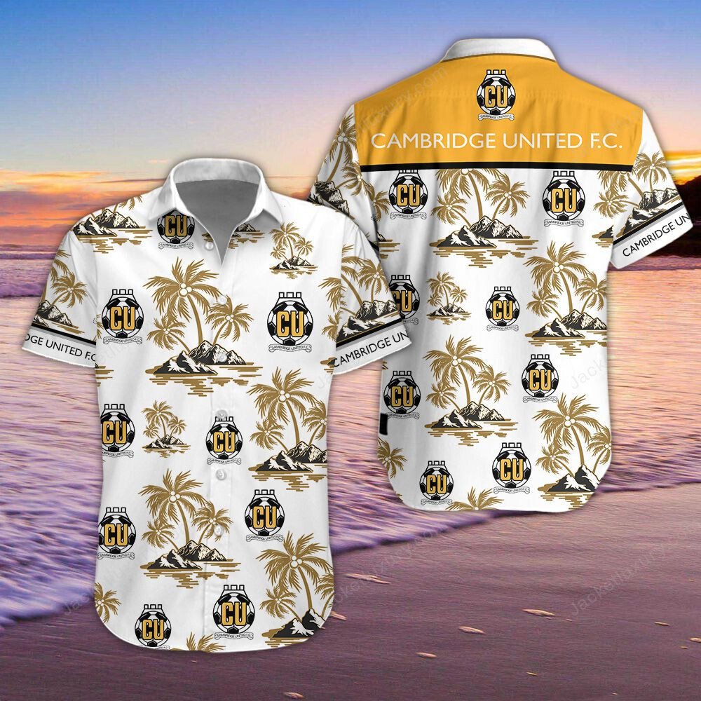 Cambridge United 3D Hawaiian Shirt, Shorts 5