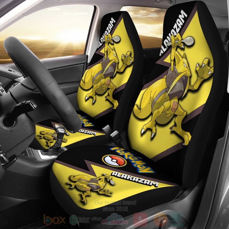 HOT Alakazam Anime Pokemon 3D Seat Car Cover 6
