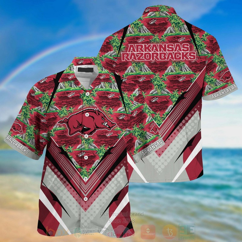 HOT Arkansas Razorbacks 3D Tropical Shirt 2