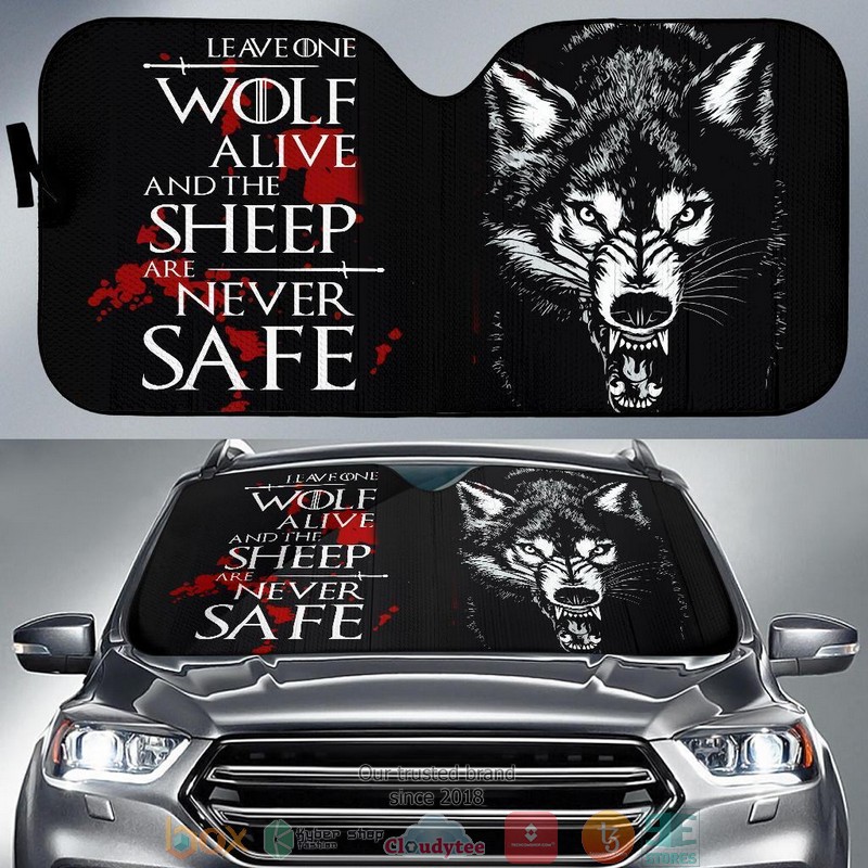 BEST Arya Stark Leave One Wolf Alive Moive 3D Car Sunshades 6