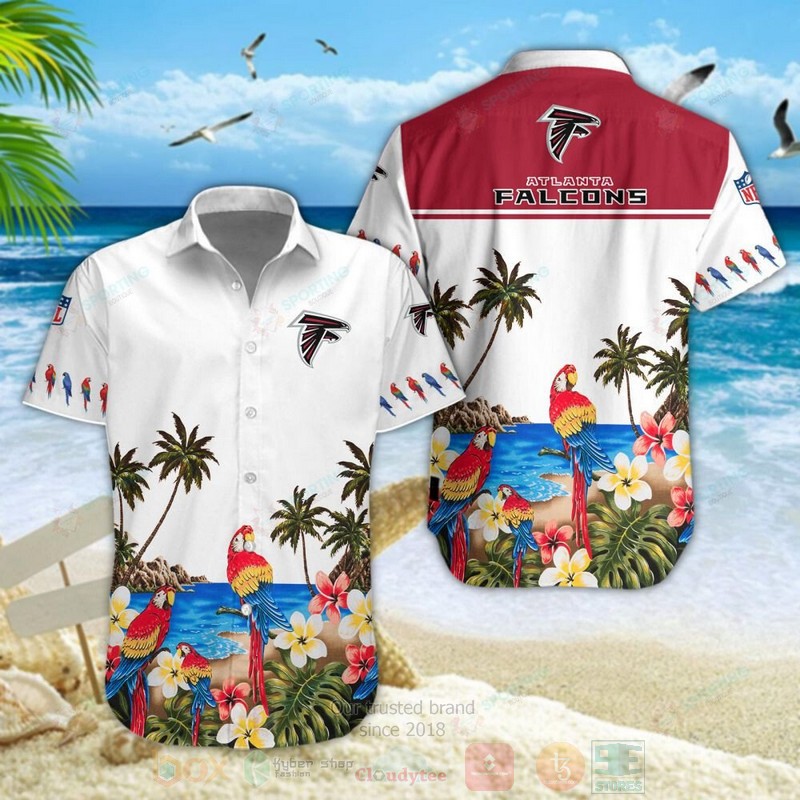 STYLE Atlanta Falcons NFL Parrot Short Sleeve Hawaii Shirt 2