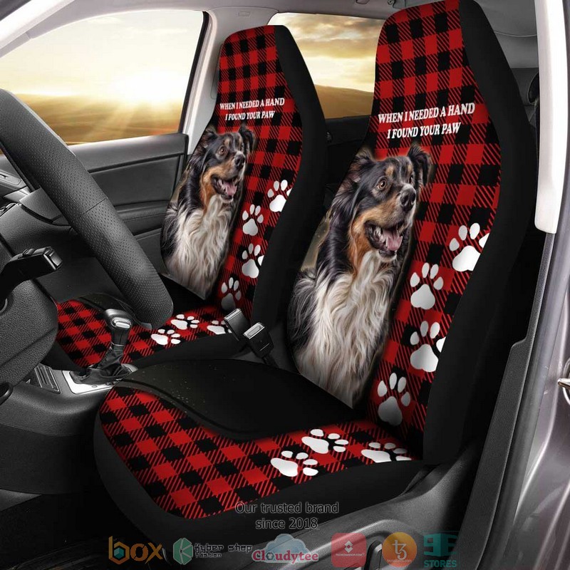 BEST Australian Shepherd Dog I Found Your Paw Car Seat Cover 7