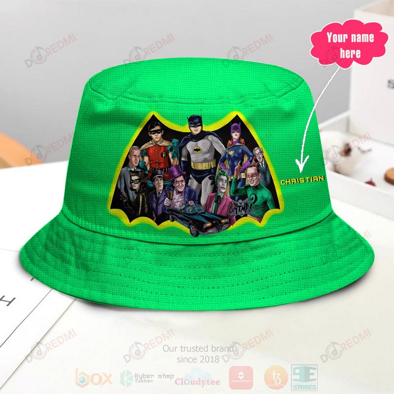 HOT Batman DC Comics Custom Name Green Bucket Cap Hat 2