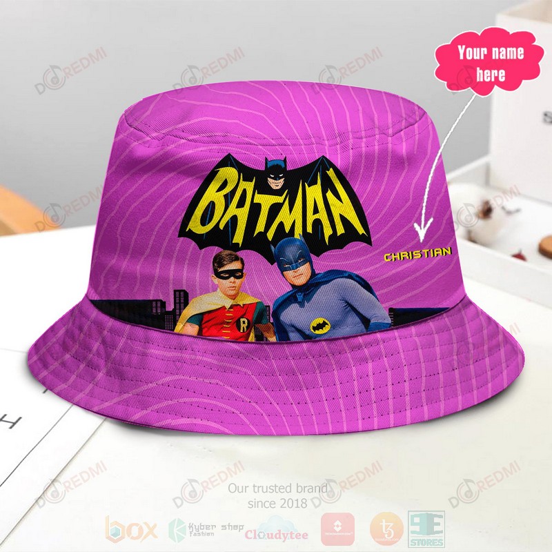 HOT Batman and Robin DC Comics Custom Name Bucket Cap Hat 3