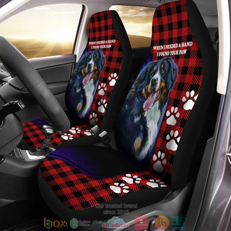 BEST Bernese Mountain Dog I Found Your Paw Car Seat Cover 6
