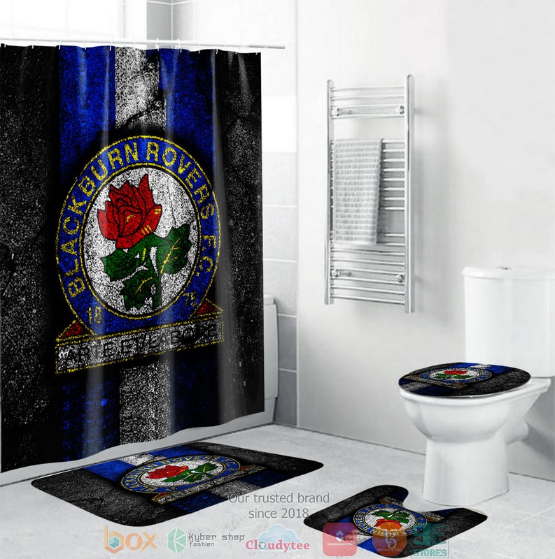 BEST Blackburn Rovers Shower Curtain Set 2