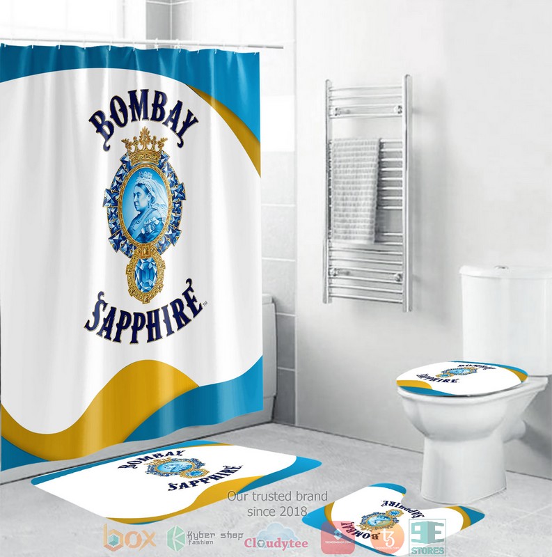 BEST Bombay Sapphire showercurtain bathroom sets 2