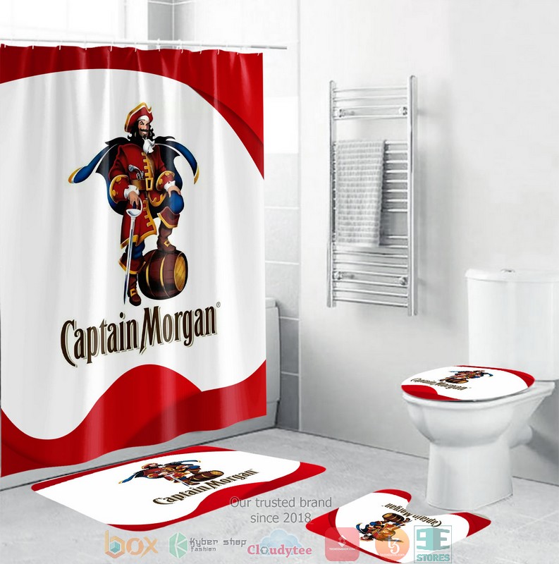 BEST Captain Morgan showercurtain bathroom sets 2