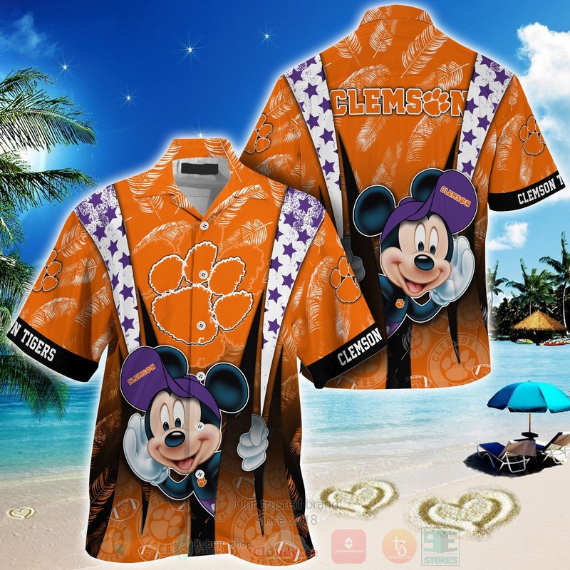 HOT Clemson Tigers Mickey Mouse 3D Tropical Shirt 2