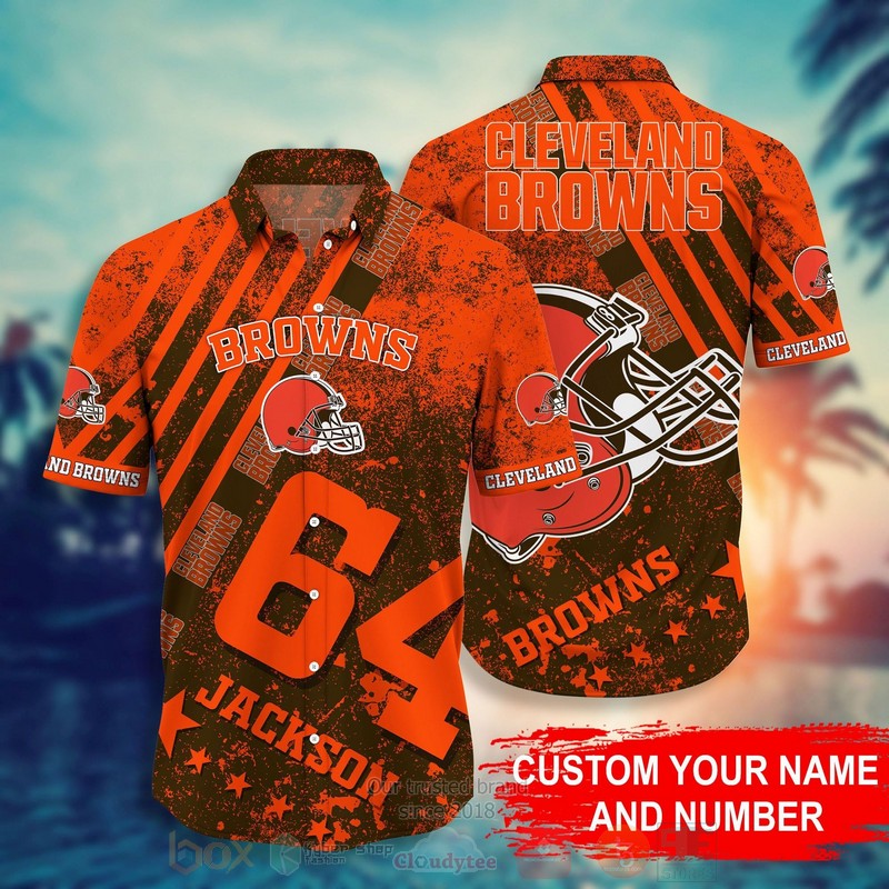HOT Cleveland Browns NFL Personalized 3D Tropical Shirt 2