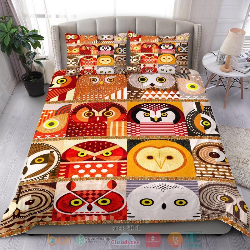 NEW Colors Owl Art Bedding Sets 13