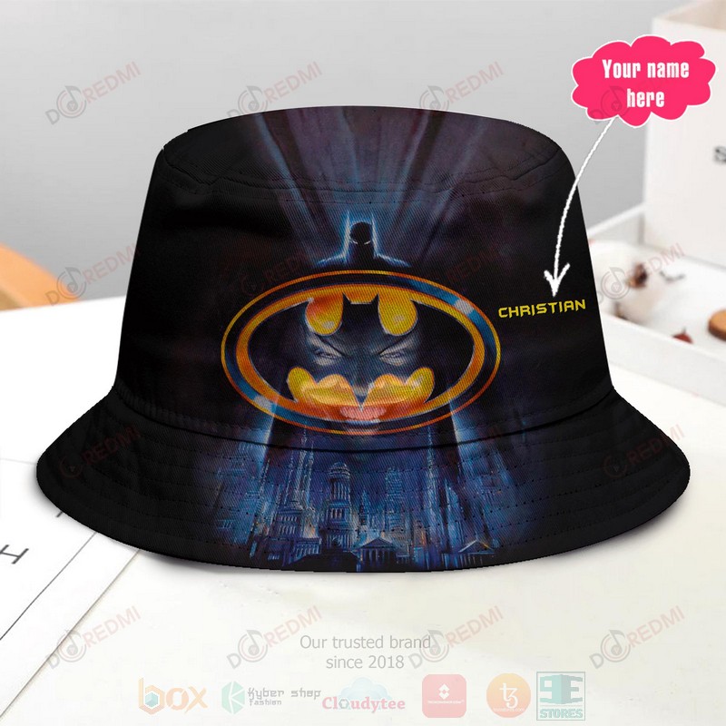 HOT DC Comics Batman Custom Name Blacks Bucket Cap Hat 3