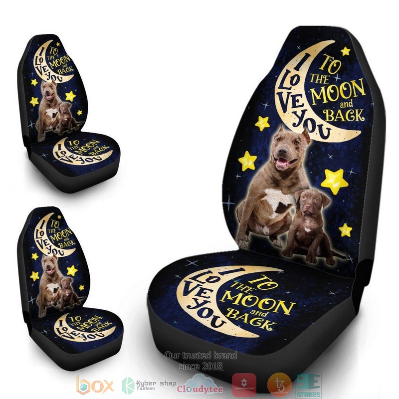 BEST Dad And Son Pibull I Love You To The Moon And Back Car Seat Cover 1
