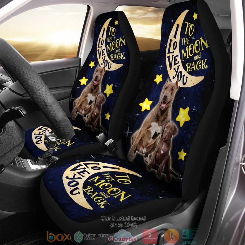 BEST Dad And Son Pibull I Love You To The Moon And Back Car Seat Cover 5
