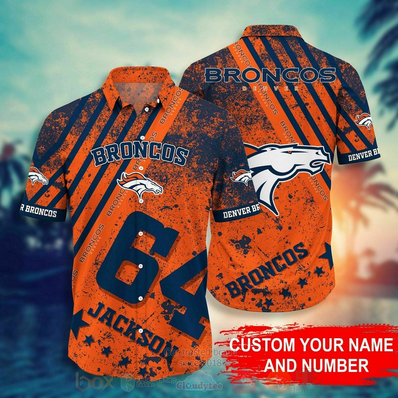 HOT Denver Broncos NFL Personalized 3D Tropical Shirt 3