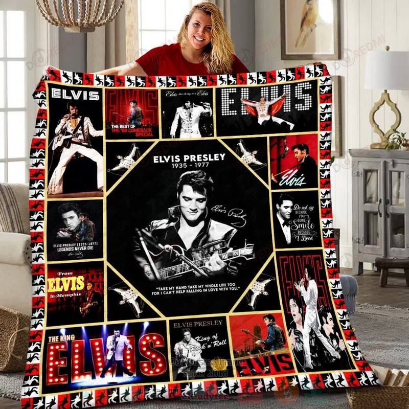 HOT Elvis Presley 1935-1977 Legend Albums Luxury Quilt 3