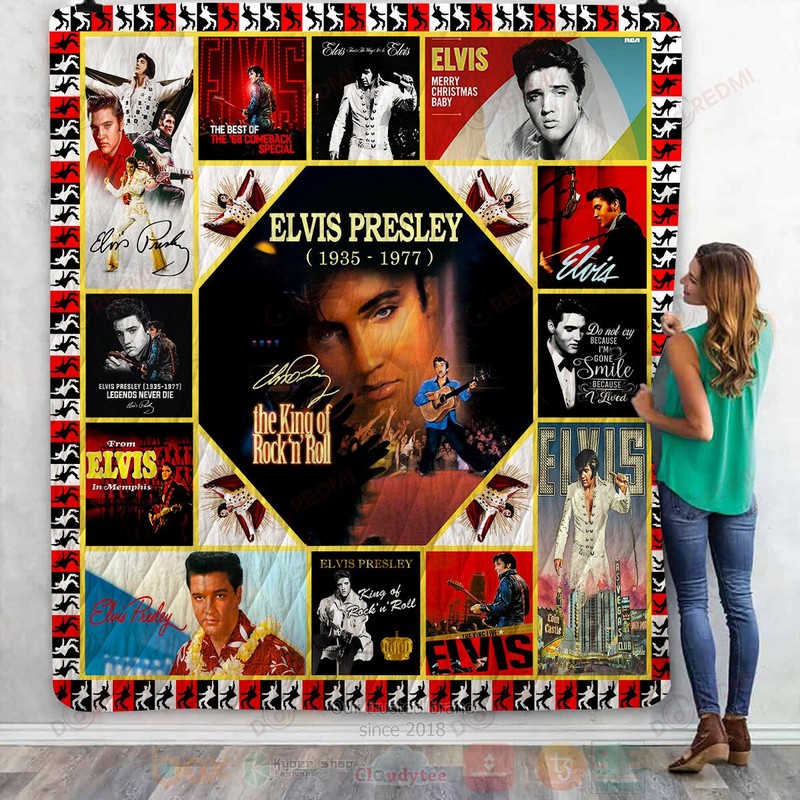 HOT Elvis Presley 1935-1977 The King of Rock'n Rool Luxury Quilt 8