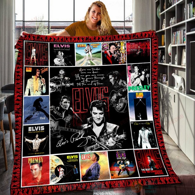 HOT Elvis Presley Love Songs, Albums Luxury Quilt 2
