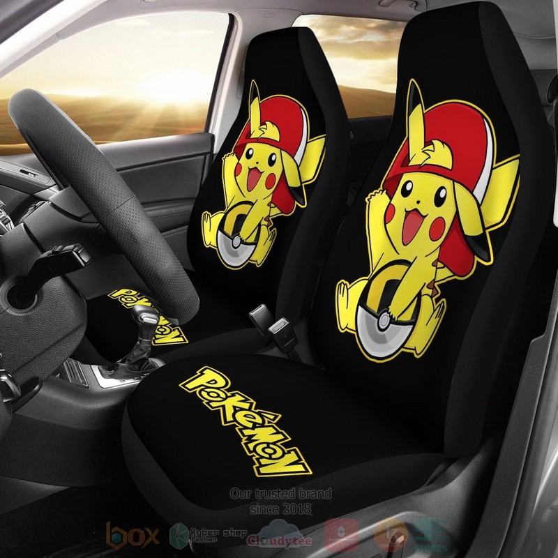 HOT Funny Pikachu Pokemon Car Seat Cover 1