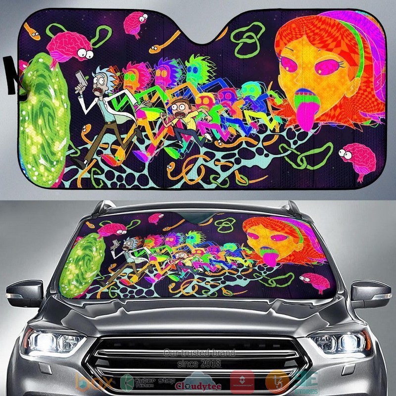 BEST Funny Rick Morty Colorful 3D Car Sunshades 6