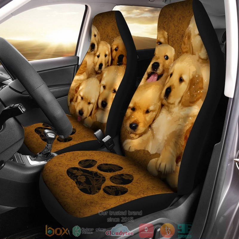 BEST Golden Retriever Puppies Dogs Car Seat Cover 4