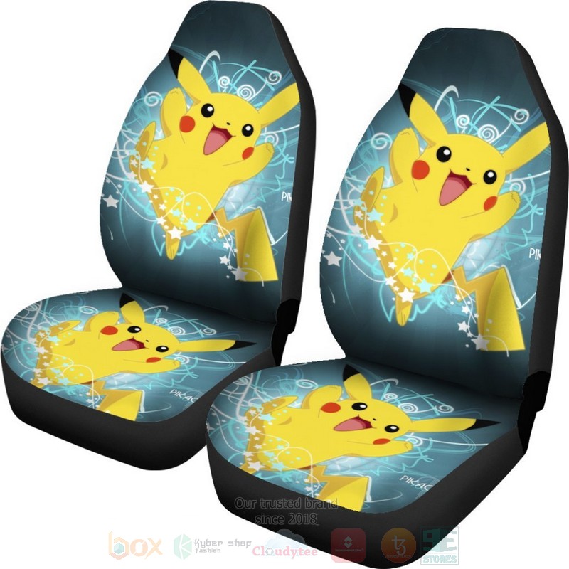 HOT Happy Pikachu Pokemon Anime Car Seat Cover 14